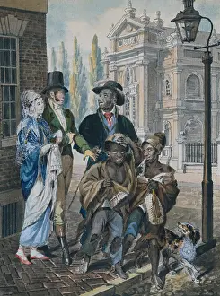 Elegant Prints: Worldly Folk Questioning Chimney Sweeps Master Before of Christ Church