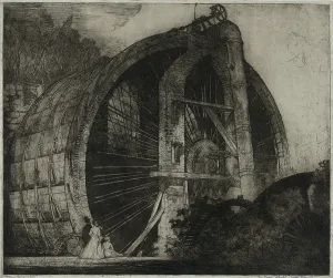Giant Prints: The world's largest water wheel powered Henry Burden's iron plant on the Wynantskill River in South Troy