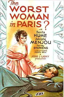 THE WORST WOMAN IN PARIS?, US poster, from left: Benita Hume, Adolphe Menjou, 1933. TM and copyright 20th Century Fox Film Corp. All rights reserved/courtesy Everett Collection