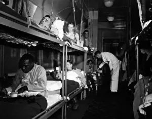 Images Dated 16th May 2007: The wounded being cared for aboard the hospital train