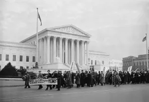 Supreme Court Prints: WPA protest march in front of the U