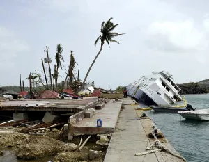 Port Prints: Wreckage in Crown Bay, St. Thomas