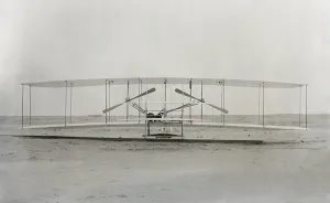 Flyers Prints: The Wright Brothers machine the plane in which they made the first powered controlled flight in a heavier-than-air