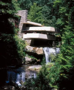 WRIGHTFrank Lloyd (1869-1959). Kauffman House or (Falling Water). 1936-1937. UNITED STATES OF AMERICA. PENNSYLVANIA. Organic architecture. Architecture