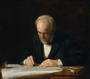 Script Prints: THE WRITING MASTER, by Thomas Eakins
