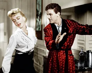 Films By Douglas Sirk Prints: WRITTEN ON THE WIND, from left: Dorothy Malone, Robert Stack, 1956