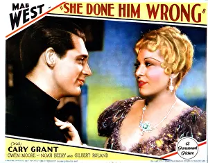 Older Woman Younger Man Prints: SHE DONE HIM WRONG, from left, Cary Grant, Mae West, 1933