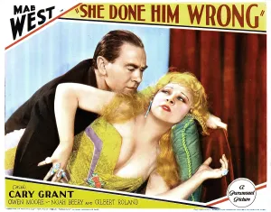 Owen Prints: SHE DONE HIM WRONG, from left, Owen Moore, Mae West, 1933
