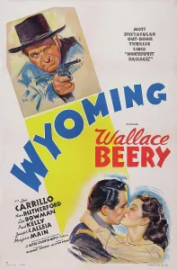 Wallace Prints: WYOMING, US poster art, top: Wallace Beery; bottom from left: Leo Carrillo