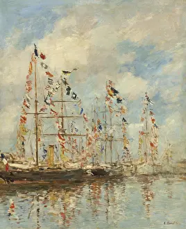 Eugene Prints: Yacht Basin at Trouville-Deauville