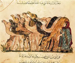 Yahya Ibn Mahmud Al Wasiti Prints: Yahya ibn Mahmud al-Wasiti; Al-Hariri of Basra (1054-1122). Arab erudite and poet