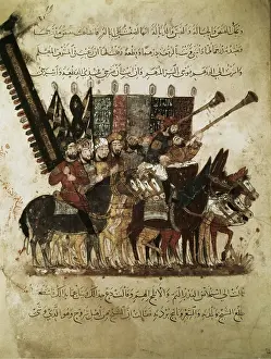 Yahya Ibn Mahmud Al Wasiti Prints: Yahya ibn Mahmud al-Wasiti; Al-Hariri of Basra (1054-1122). Arab erudite and poet
