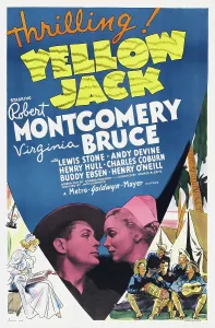 Virginia Prints: YELLOW JACK, US poster art, from left: Robert Montgomery, Virginia Bruce, 1938