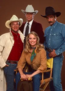 Cybill Prints: THE YELLOW ROSE, clockwise from bottom center: Cybill Shepherd