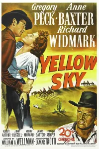 Peck Prints: YELLOW SKY, US poster, from left: Anne Baxter