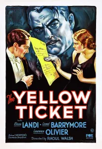 Lionel Prints: THE YELLOW TICKET, US poster art