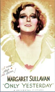 Sullavan Prints: ONLY YESTERDAY, US poster, Margaret Sullavan, 1933
