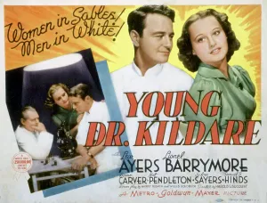 Lionel Prints: YOUNG DR. KILDARE, Lionel Barrymore (bottom left), Lew Ayres, Lynne Carver, 1938