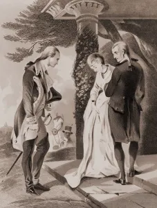 Scenes Prints: Young George Washington meeting Martha Dandridge Custis