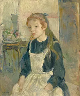 Berthe Prints: Young Girl with an Apron, by Berthe Morisot