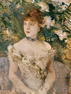 Party Prints: Young girl in dancing apparel, by Berthe Morisot