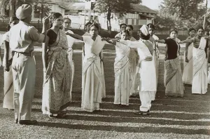 Militias Prints: Young Indian women in military training in the province of Assam during the short Sino-Indian War (Oct)