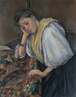 Lcgr1606 Prints: Young Italian Woman at a Table