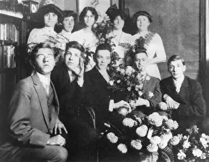 Hoover Prints: Young J. Edgar Hoover with a group of teenagers, ca. 1912