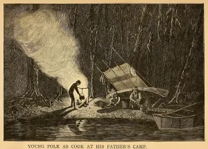 Fathers Prints: Young James Polk as cook at his father's camp