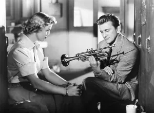 Trumpet Prints: YOUNG MAN WITH A HORN, from left, Doris Day, Kirk Douglas, 1950