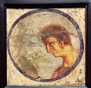Plumage Prints: Young Man Profile, by unknown artist