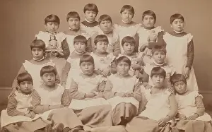 Dresses Prints: Young Native American girls, approximately ages 6-12