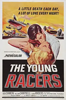 1963 Movies Prints: THE YOUNG RACERS, US poster art, top to bottom: Mark Damon, Luana Anders, 1963