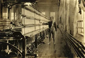 Industrial Revolution Prints: Young Raoul Julien had already worked for two years in the mule-spinning room in Chace Cotton Mill