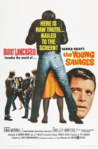 Leather Jacket Prints: THE YOUNG SAVAGES, right: Burt Lancaster on poster art, 1961