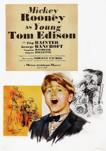 Biography Prints: YOUNG TOM EDISON, US poster art, Mickey Rooney, 1940