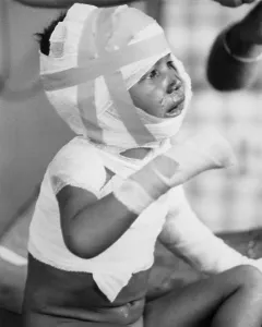 Crying Prints: Young victim of Dak Son Massacre