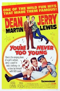 Remake Prints: YOU'RE NEVER TOO YOUNG, US poster art, from left: Dean Martin, Jerry Lewis, 1955