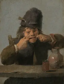 Young Man Prints: Youth Making a Face, by Adriaen Brouwer
