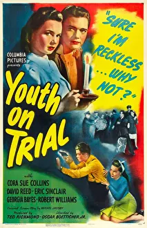 3lmpy Prints: YOUTH ON TRIAL, US poster, top from left: Cora Sue Collins, Eric Sinclair, 1945