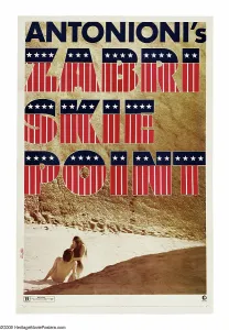 1970 Movies Prints: ZABRISKIE POINT, US poster, Mark Frechette, Daria Halprin, 1970