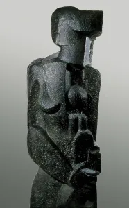 Cubist Prints: ZADKINE, Ossip (1890-1967). Femme l'ventail