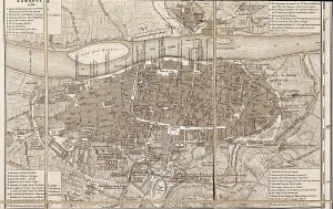 Aragon Prints: Zaragoza (19th c.). Map of the city