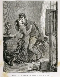 Emile 1840 1902 Prints: ZOLA, mile (1840-1902). Illustration of Emile Zola's novel 'Therese Rampin' (Paris)