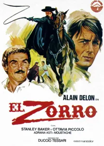 Zorro Prints: ZORRO, (aka EL ZORRO), right: Alain Delon on Spanish poster art, 1975
