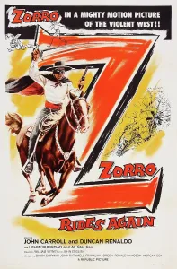 Cape Prints: ZORRO RIDES AGAIN, John Carroll on poster art, 1937
