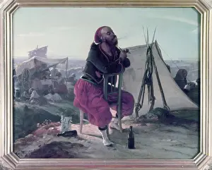 Wheel Prints: Zouave at a bivouac (Zuavo al bivacco)